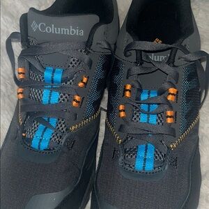 Columbia Men's Black Shoes with Blue and Orange Accents